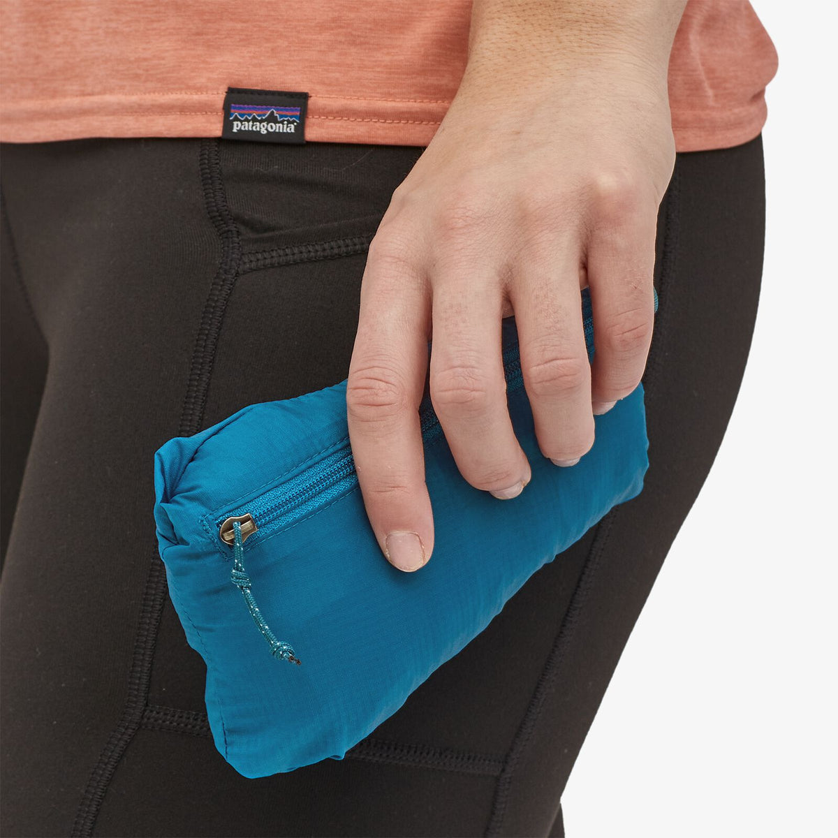 stuffed in own pocket