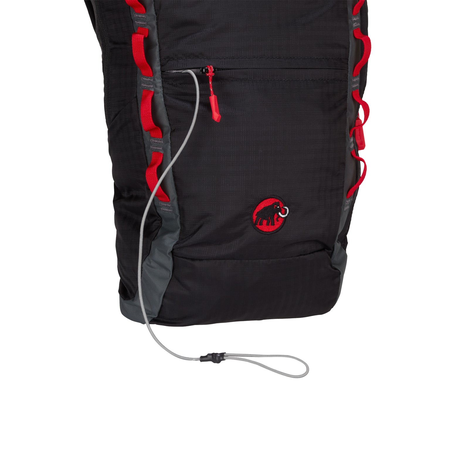 the mammut neon light pack in black showing middle pocket