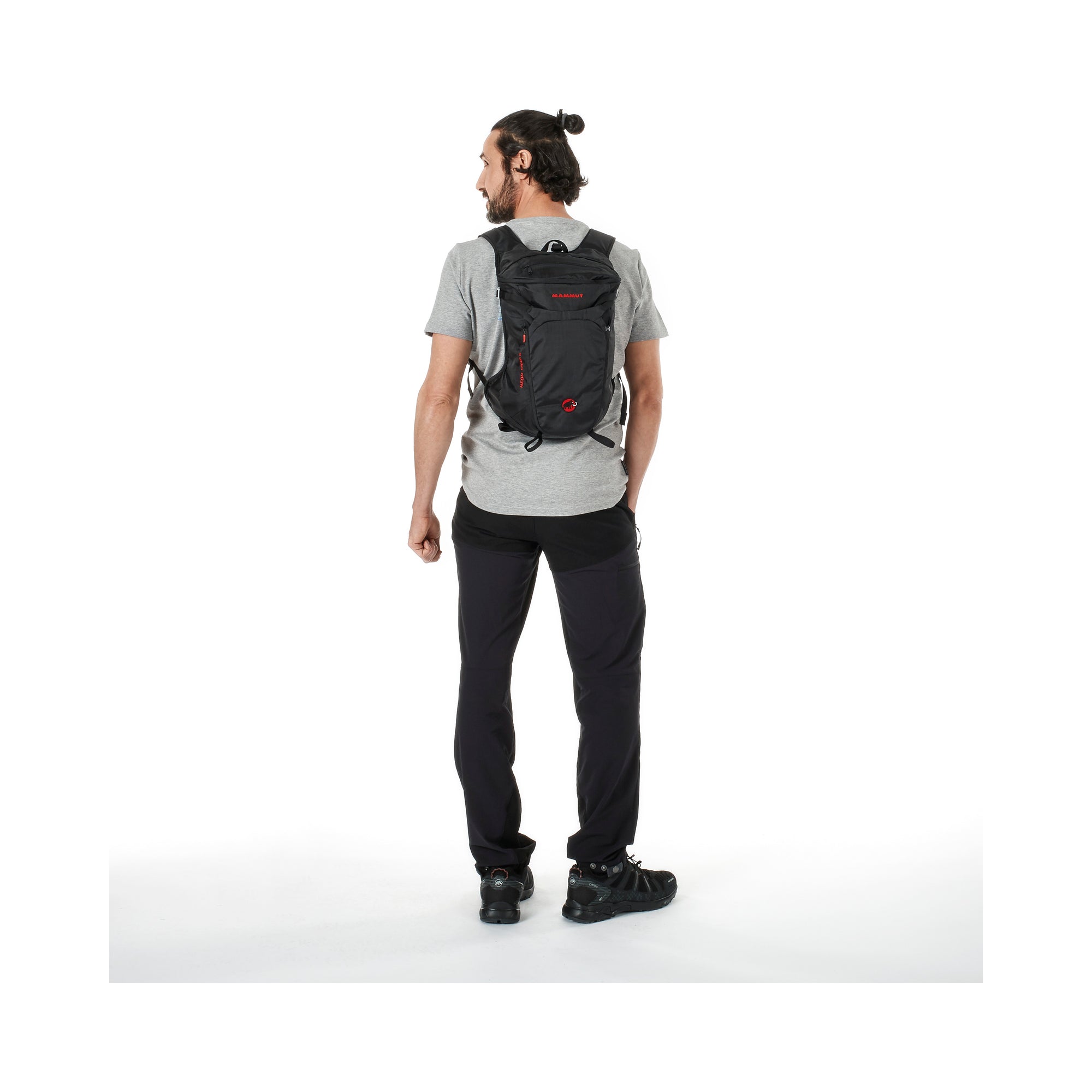 a model shows the back of the packc