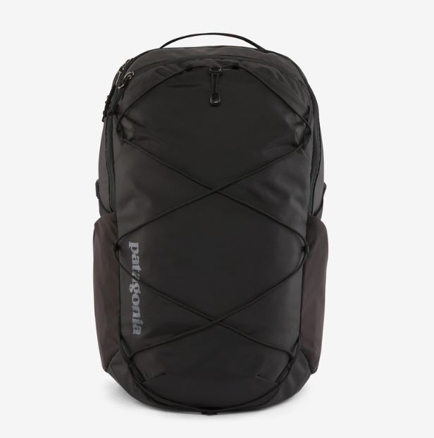 a photo of the patagonia refugio daypack 30L in the color black, back view