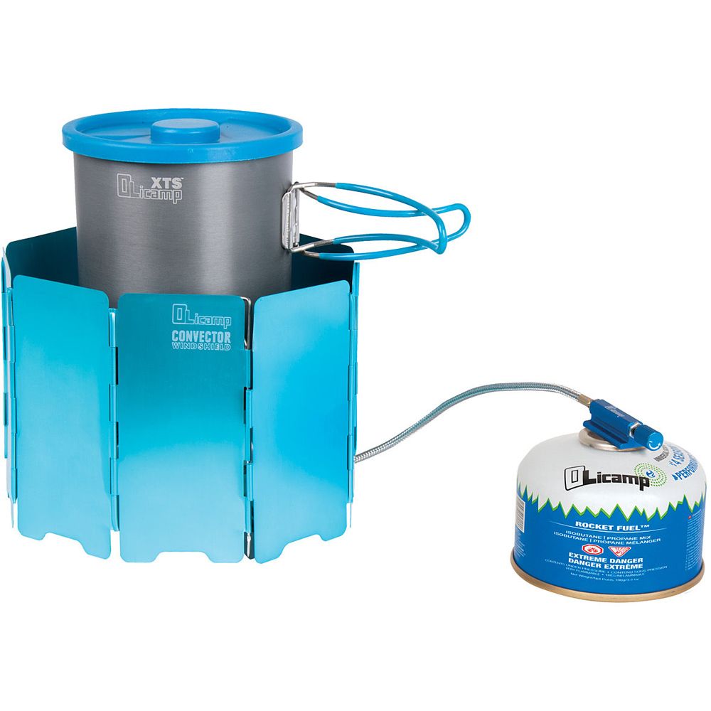 the windscreen in action around a stove with a pot on it