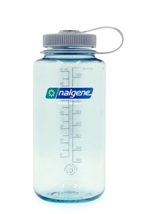 nalgene 32 oz wide mouth sustain water bottle in seafoam