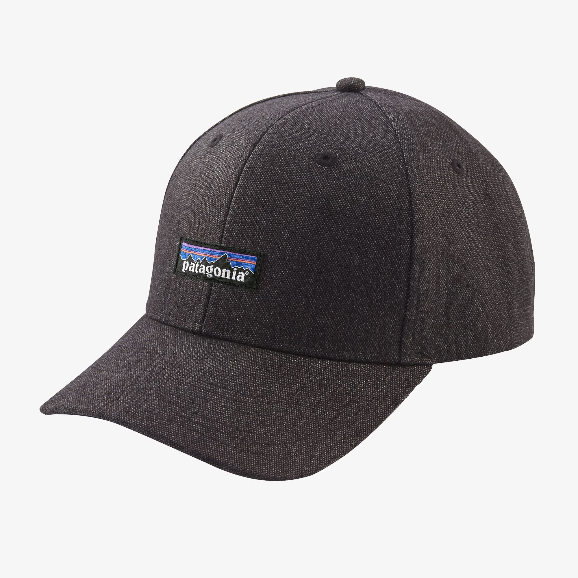 the patagonia tin shed cap in the color ink black front view
