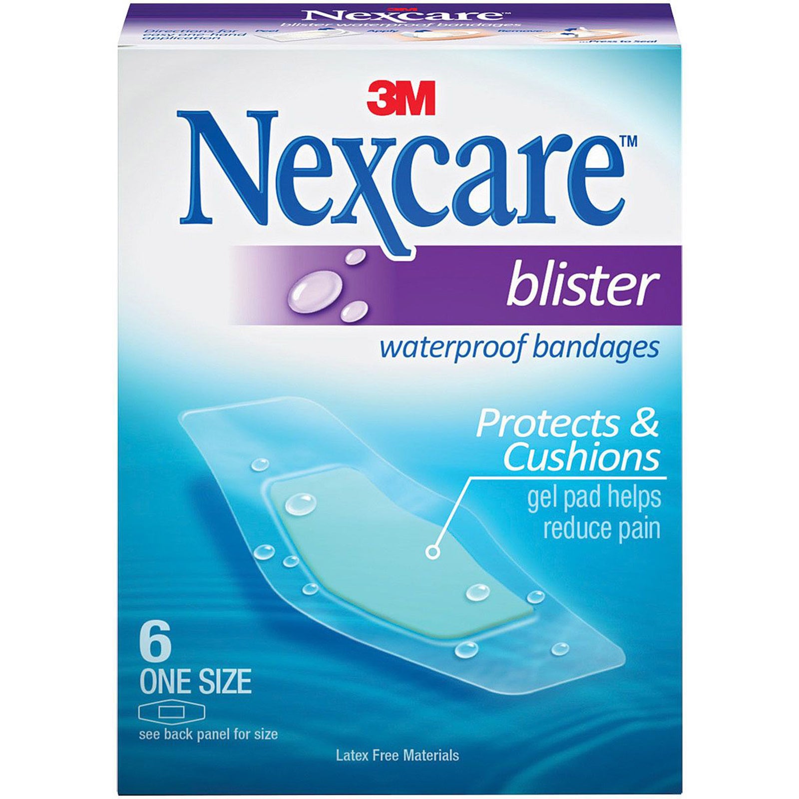 the box that nexcare blister bandages come in, showing a bandage