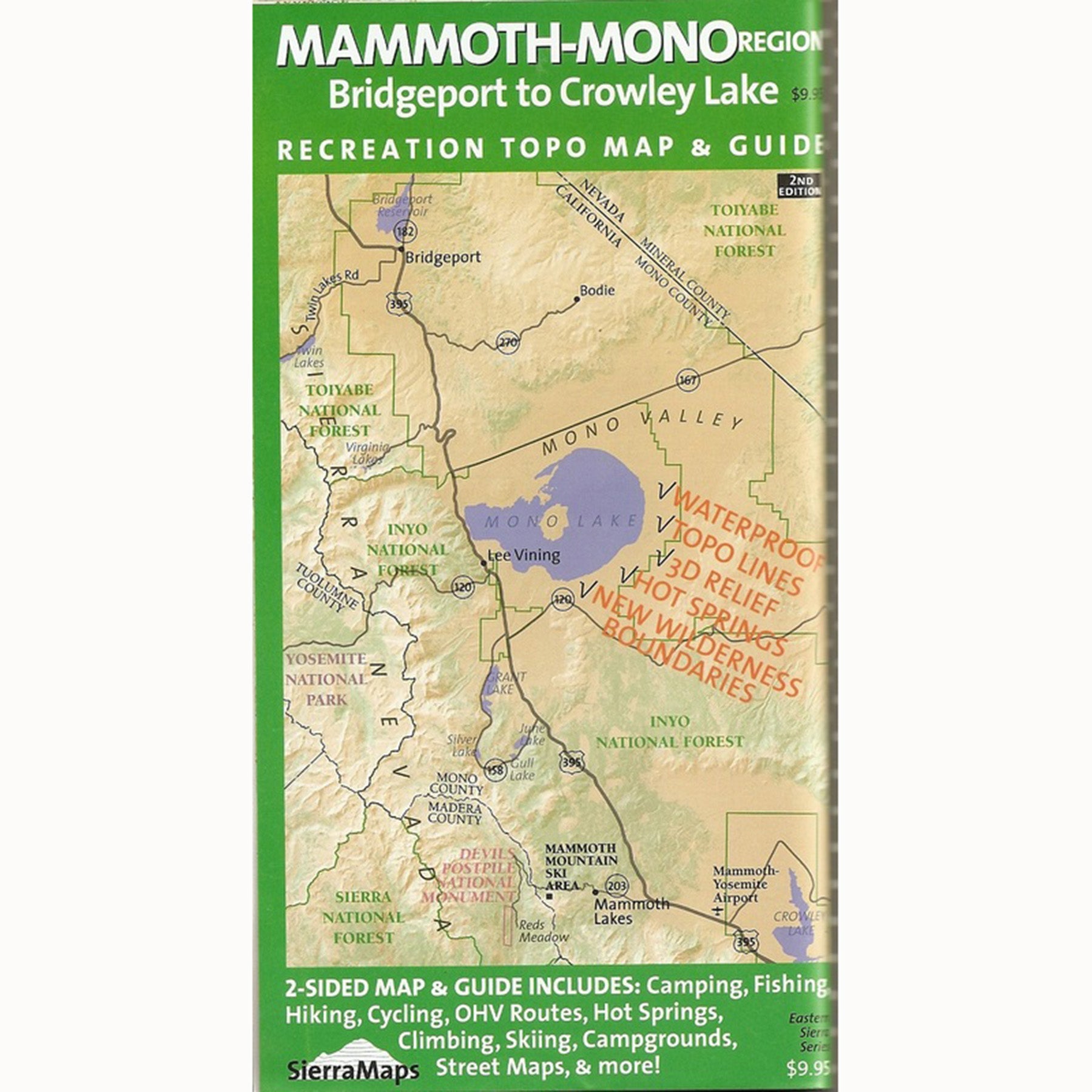 mammoth and mono lake map