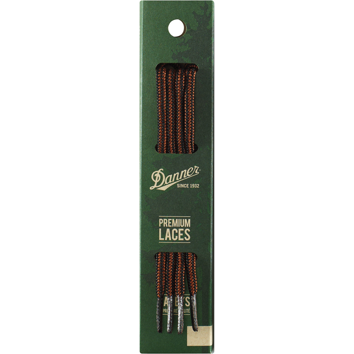 a photo of danner boot laces in black/tan