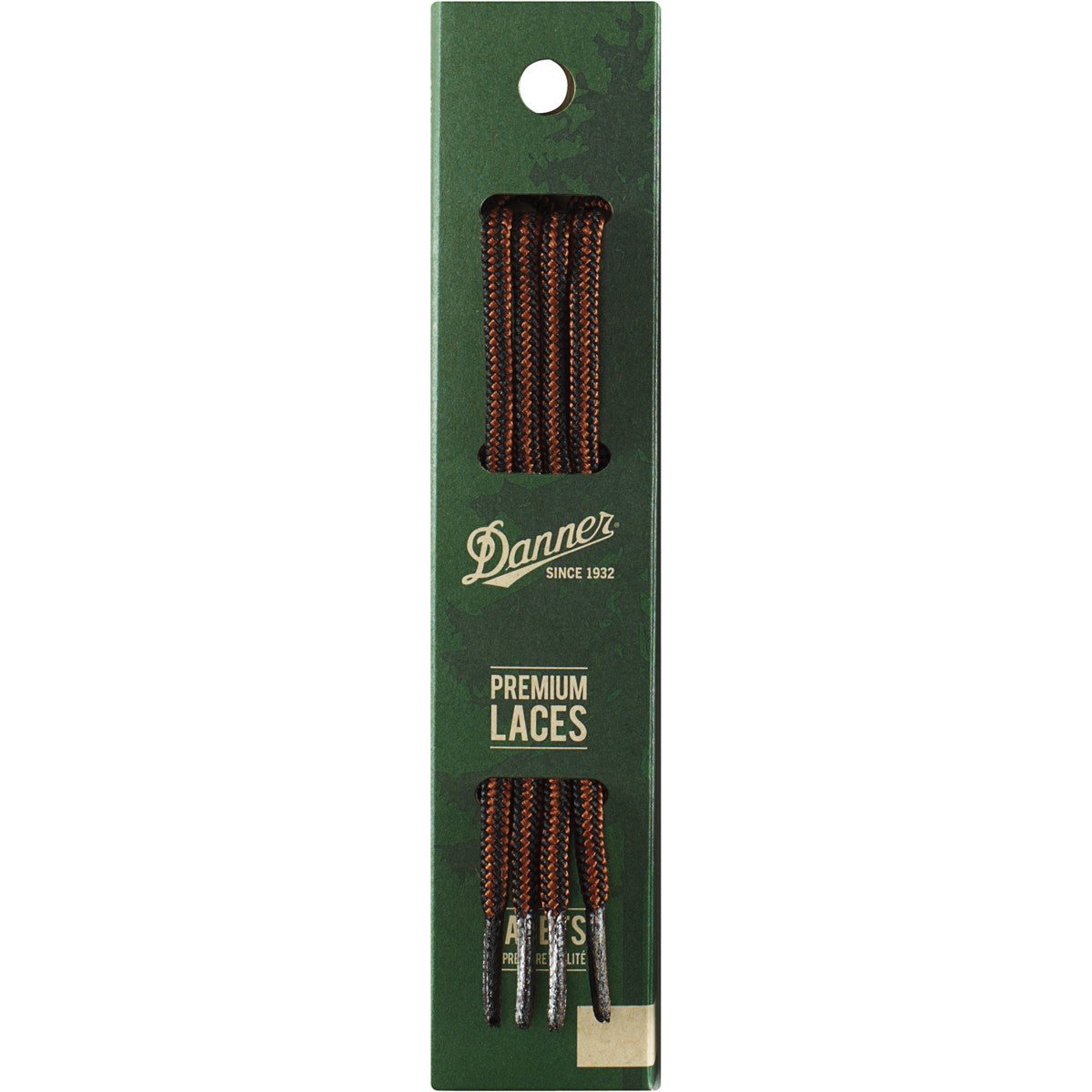 a photo of danner boot laces in black and tan