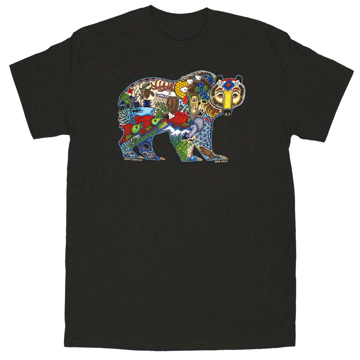 men&#39;s xxl grizzly print tee shirt
