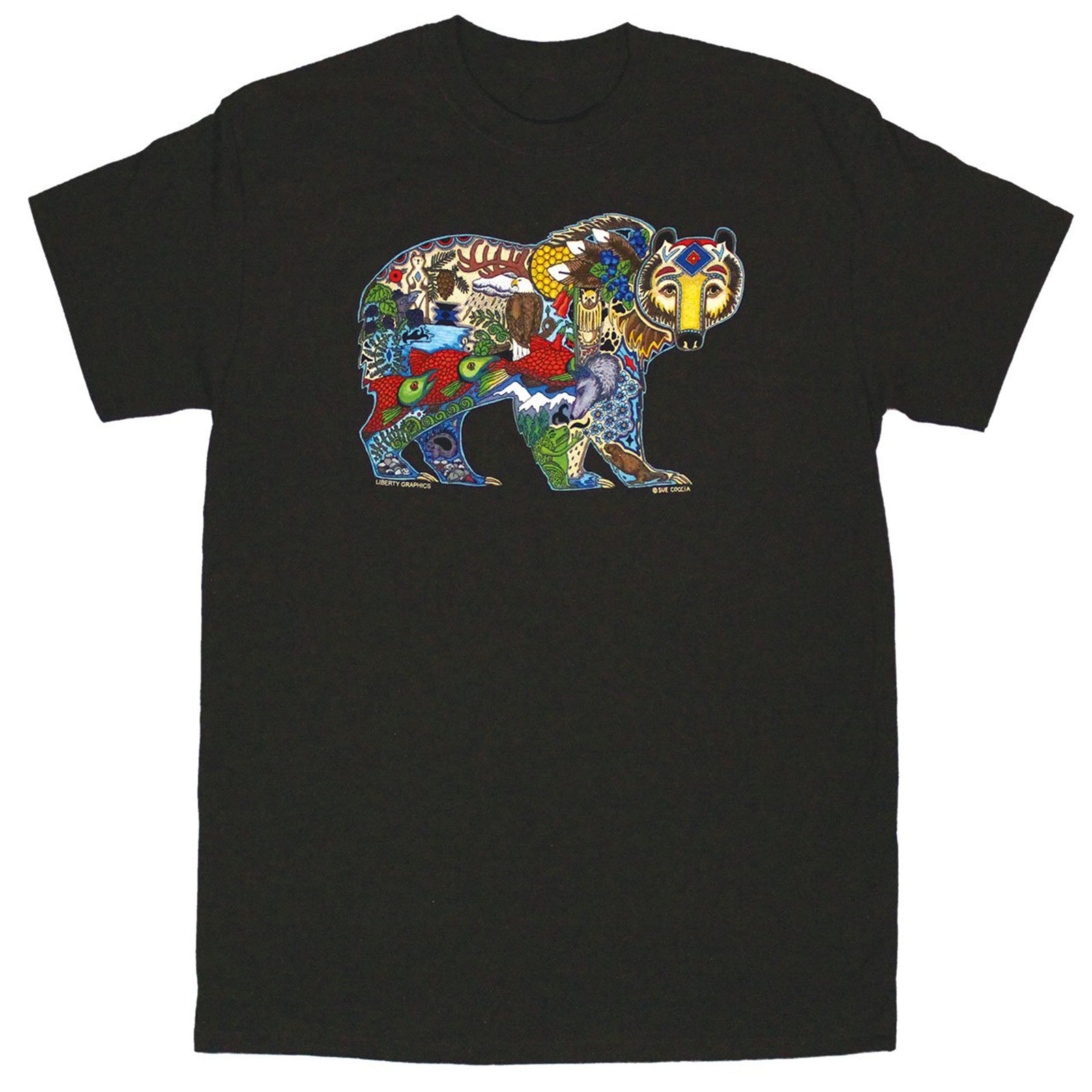 men's xxl grizzly print tee shirt