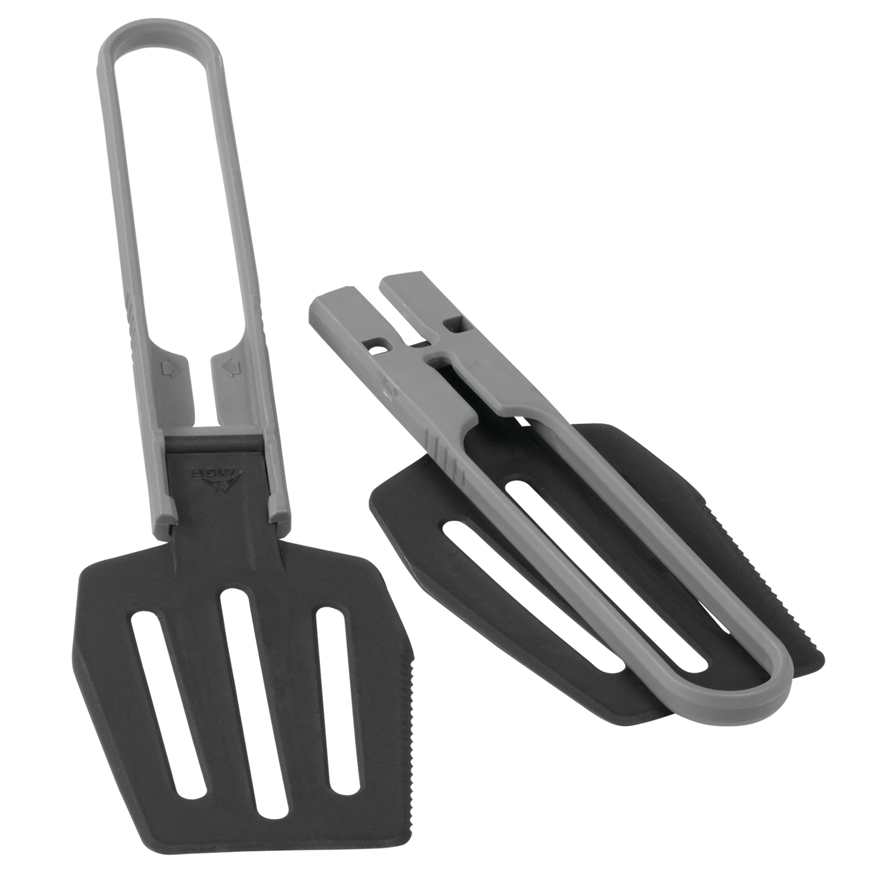 The msr alpine spatula, shown both open and closed