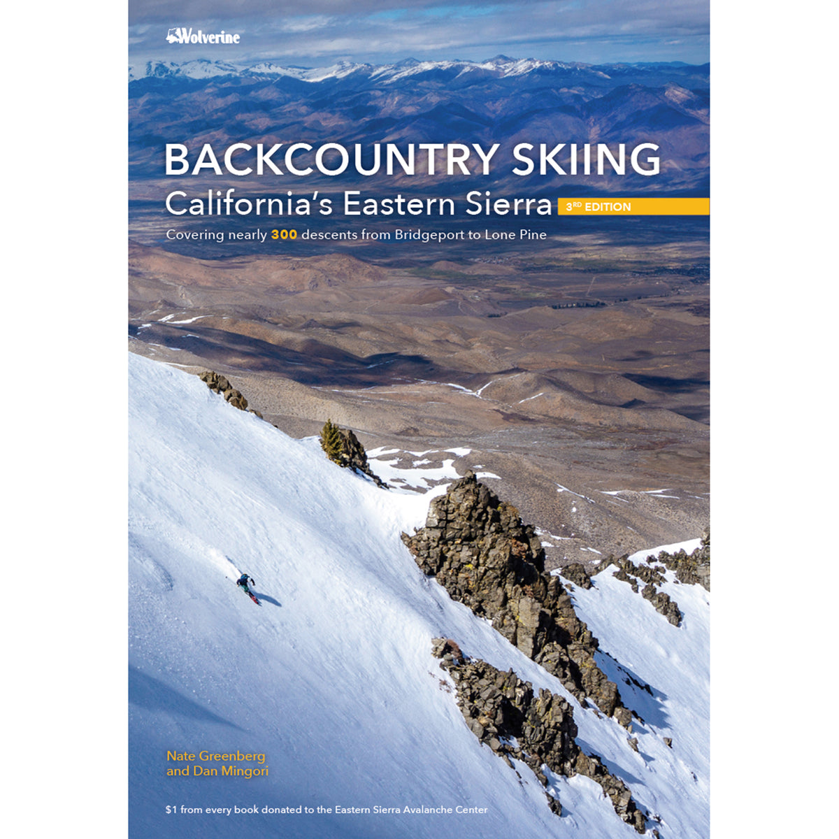 the cover of the backcountry skiing in the eastern sierra guidebook