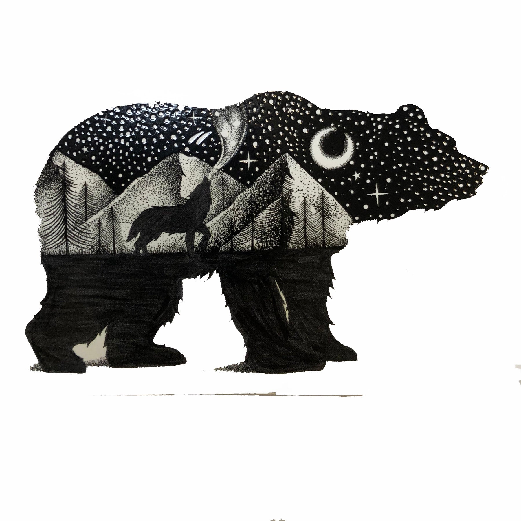Bear Wolf Sticker