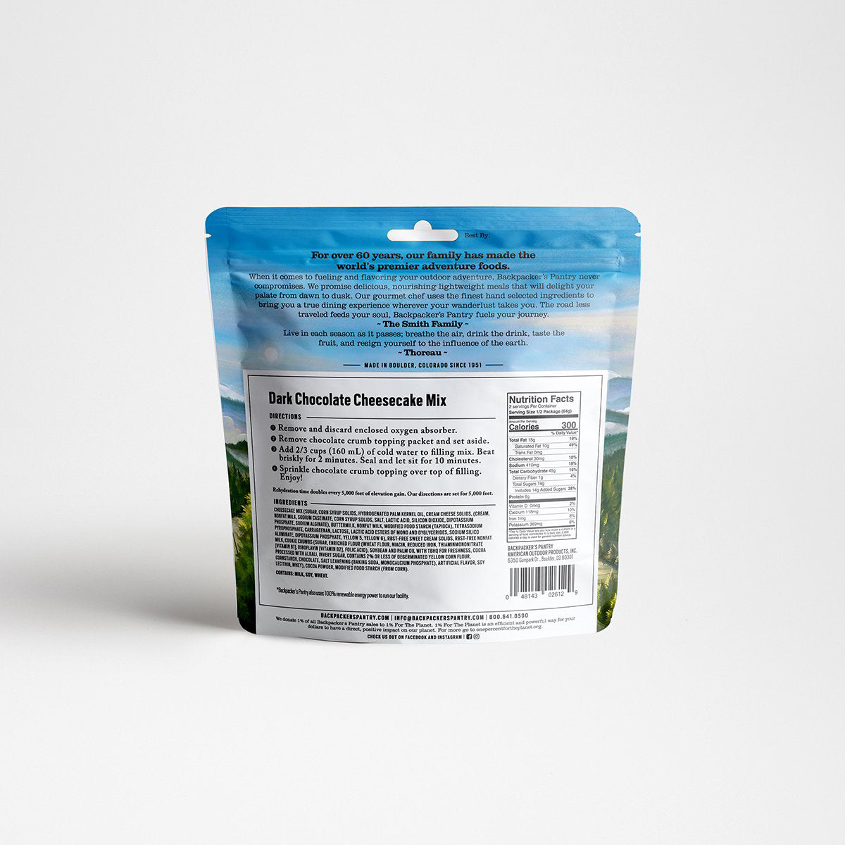 Backpacker's Pantry Dark Chocolate Cheesecake