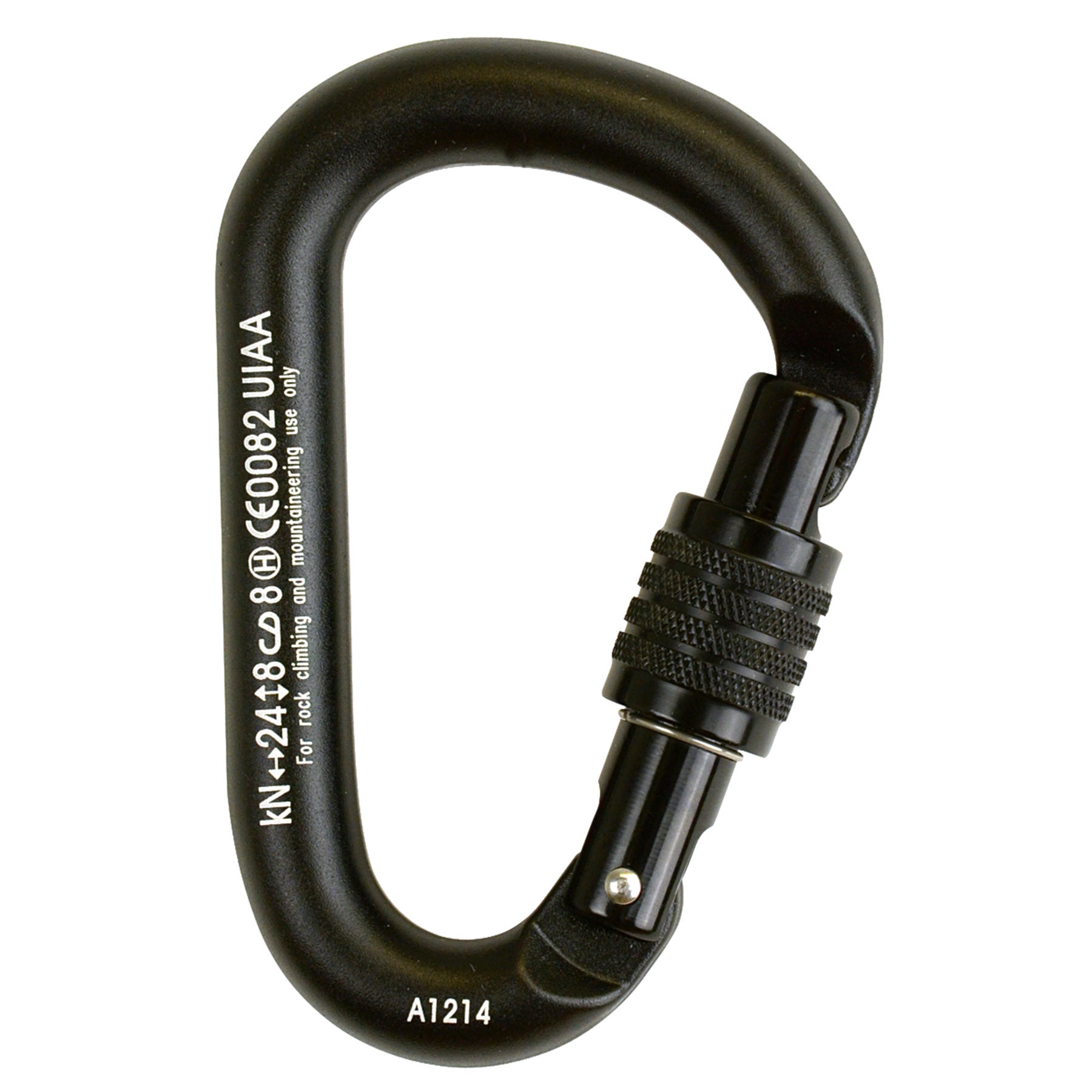 a photo of the metolius element keylock carabiner, in black