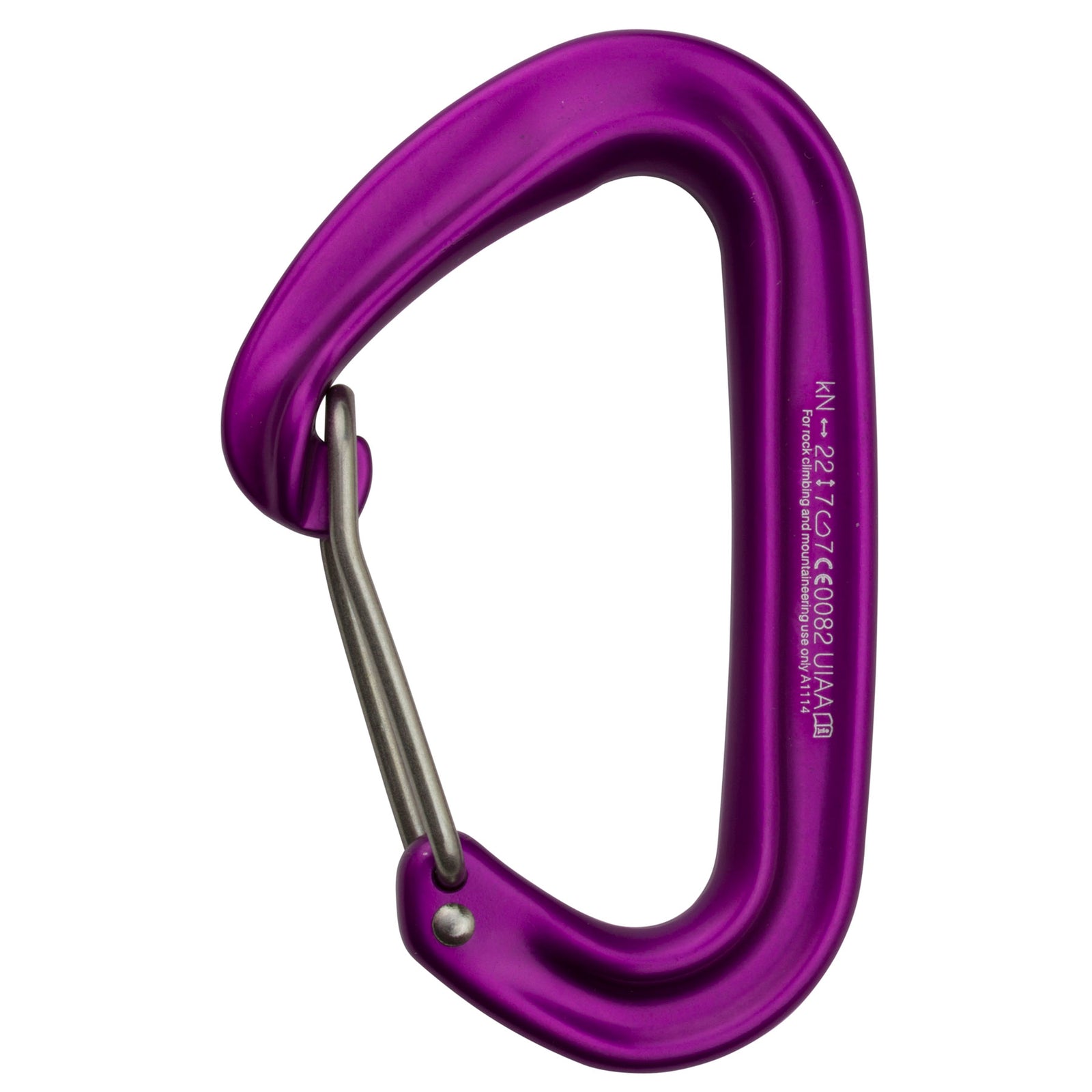 a photo of the fs mini II carabiner, purple