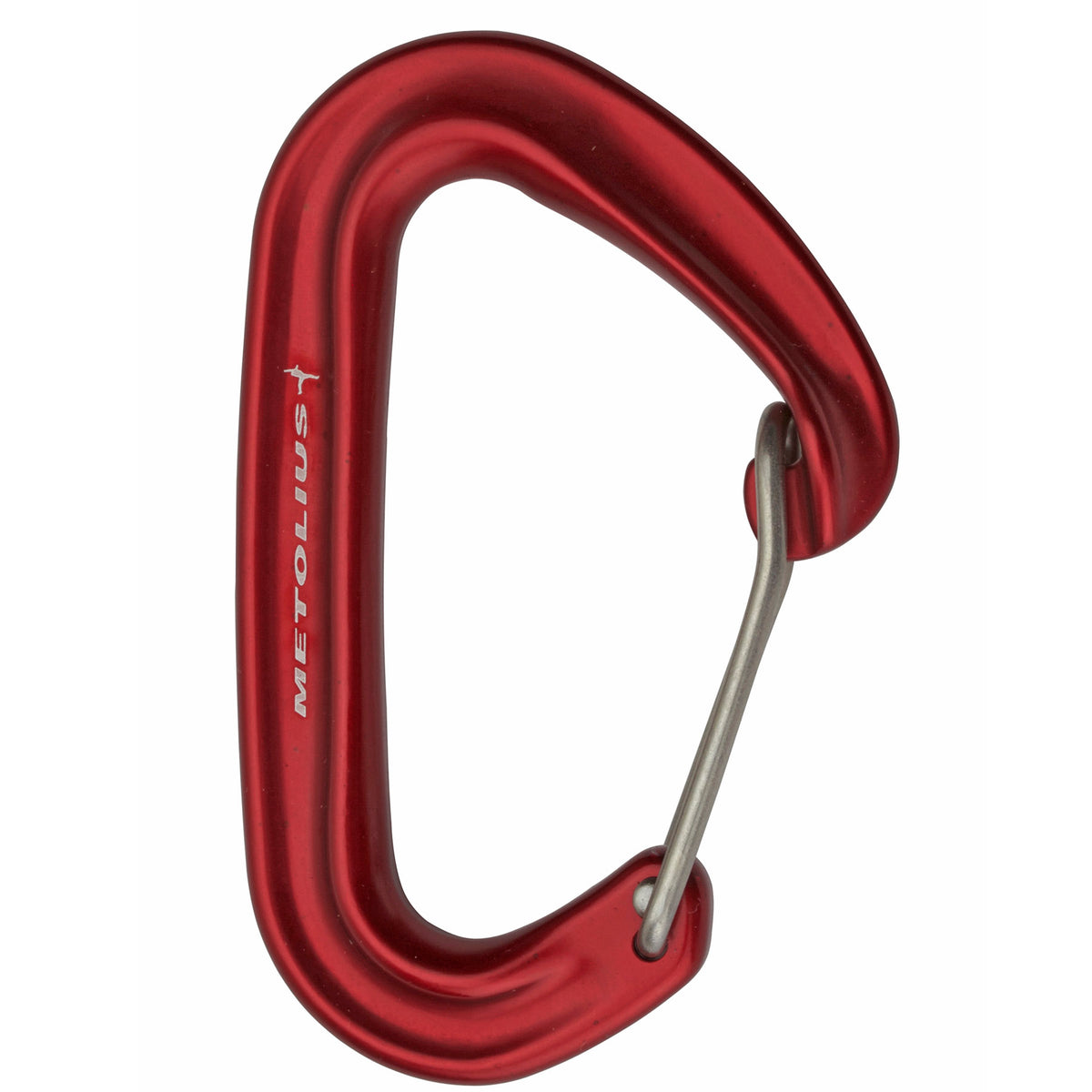 a photo of the fs mini II carabiner, red