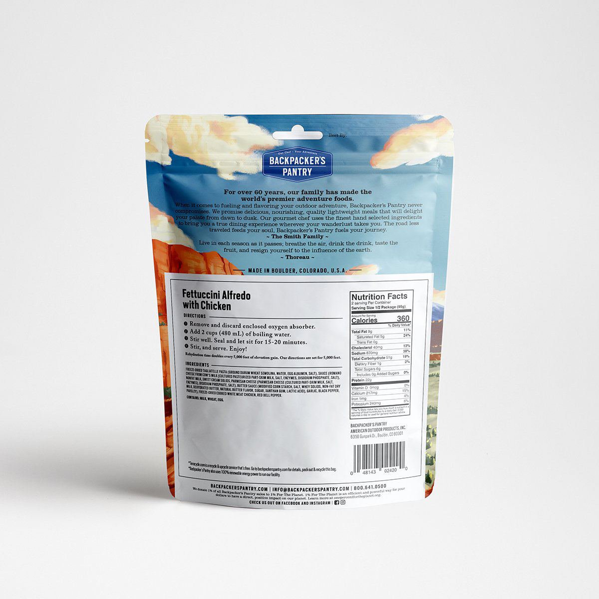 Backpacker's Pantry Fettuccini Alfredo with Chicken