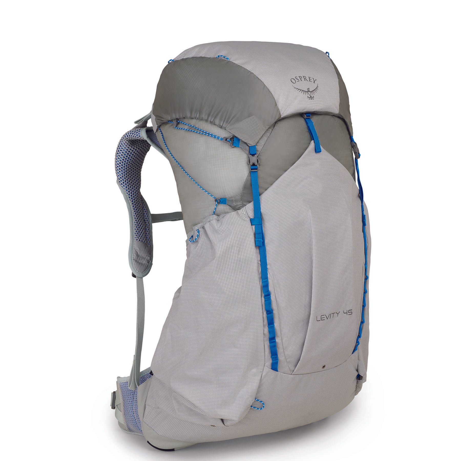 osprey levity 45 in grey, front view