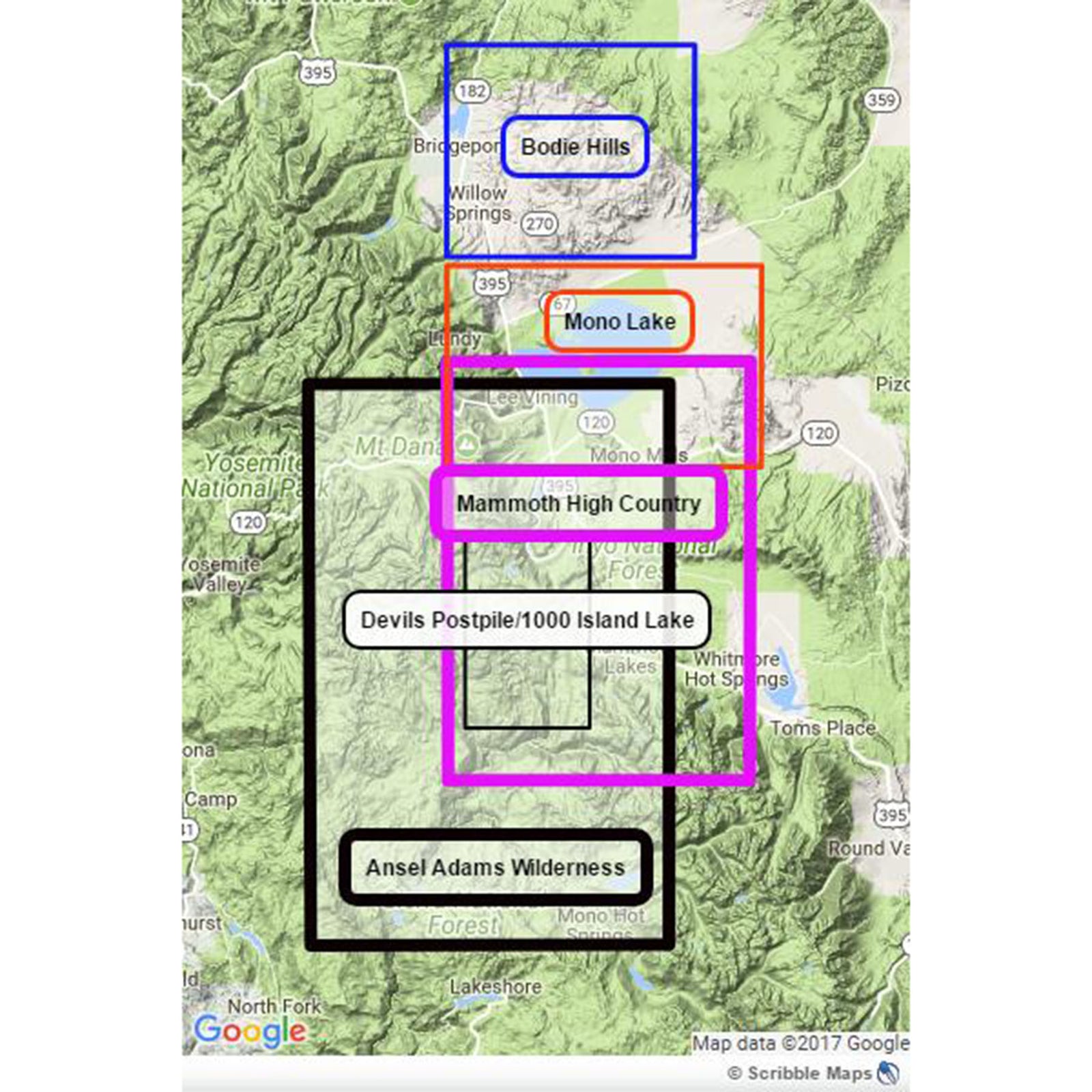 shows adjacent map coverage