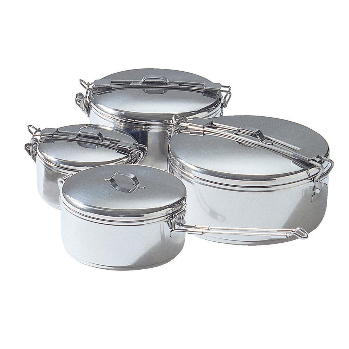 stowaway pot collection showing all four sizes
