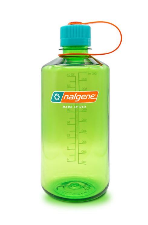nalgene narrow mouth 32 oz sustain water bottle in pear green