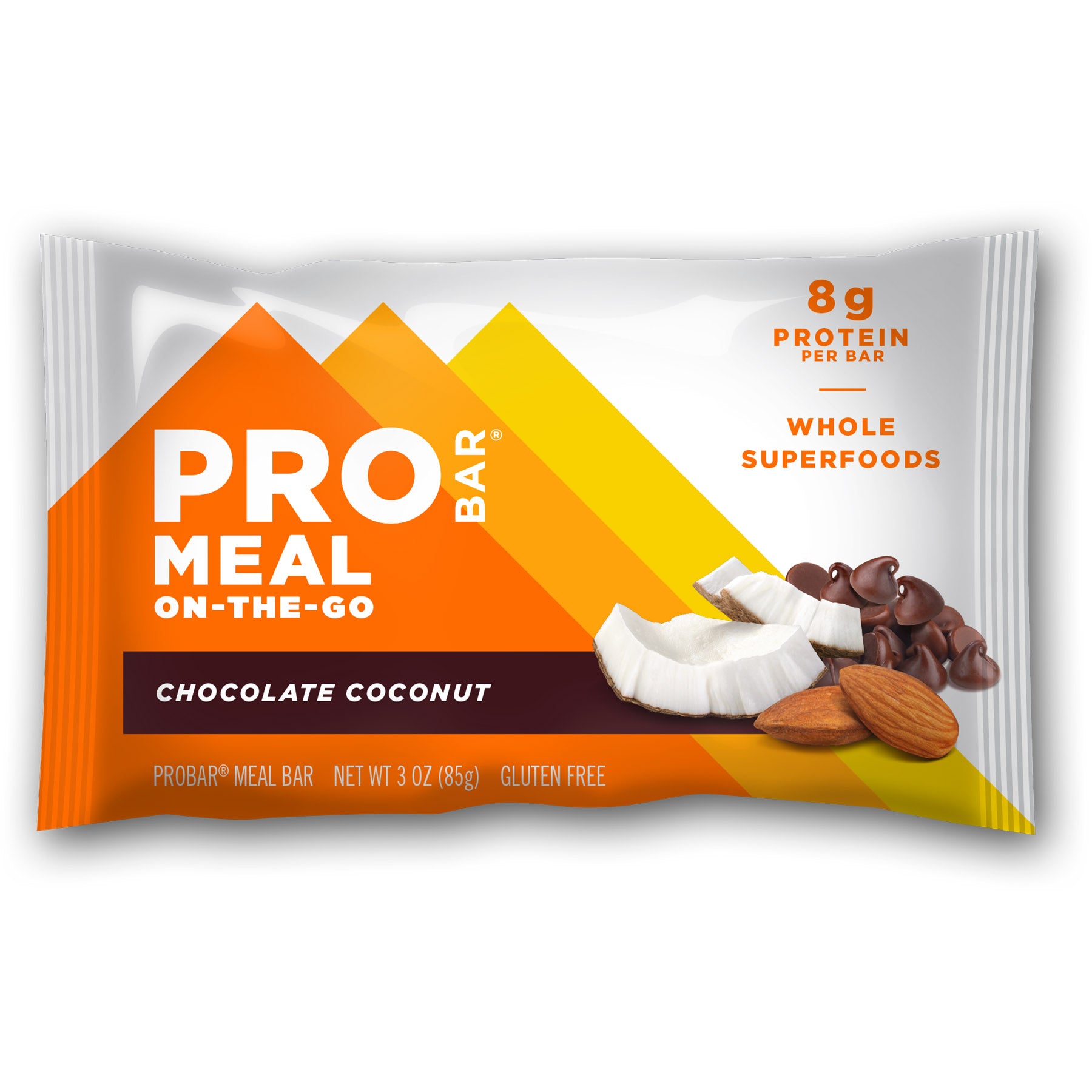 The front of the probar chocolate coconut bar