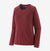 the patagonia womens capilene midweight crew in the color sequoia red