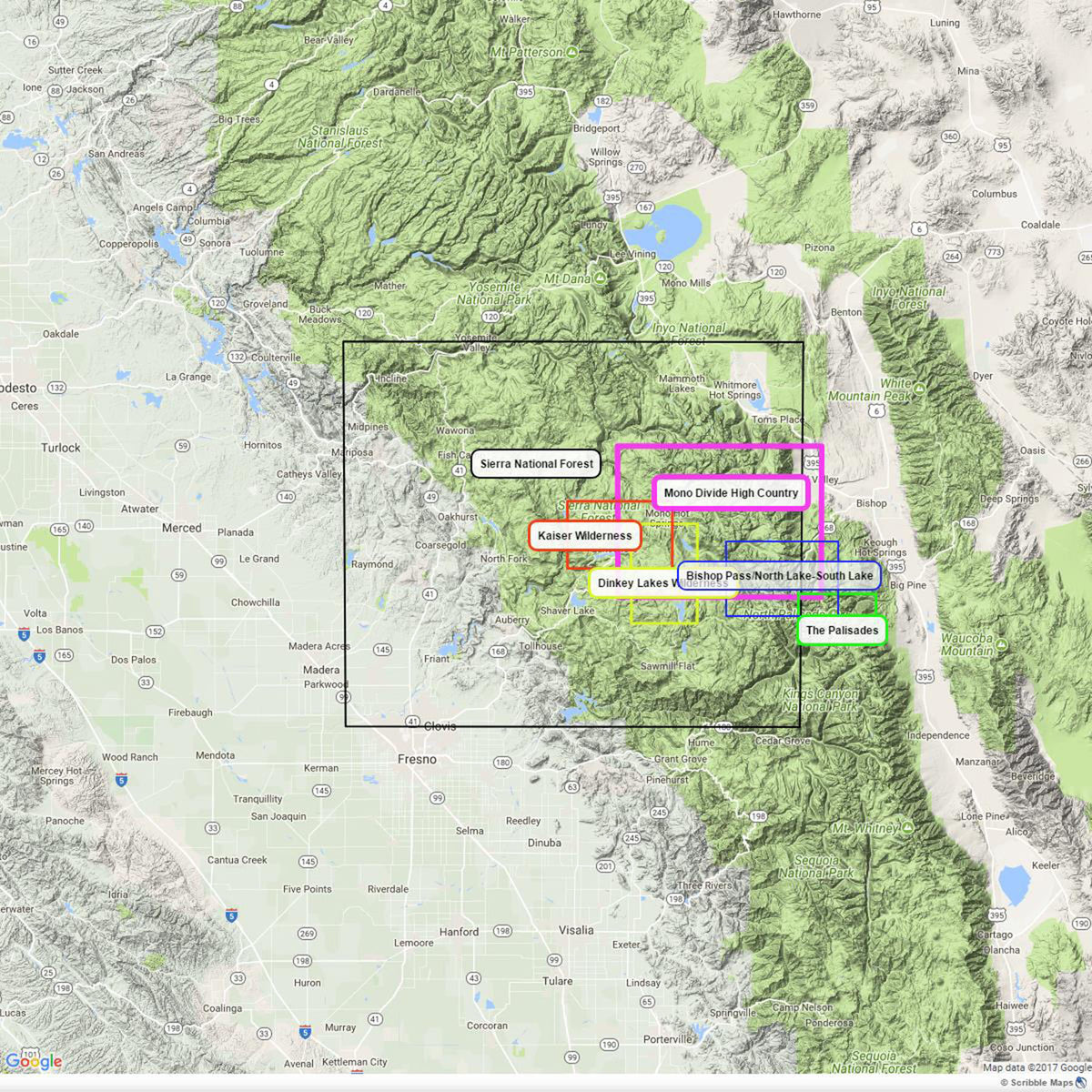 vicinity map showing this title and adjacent titles