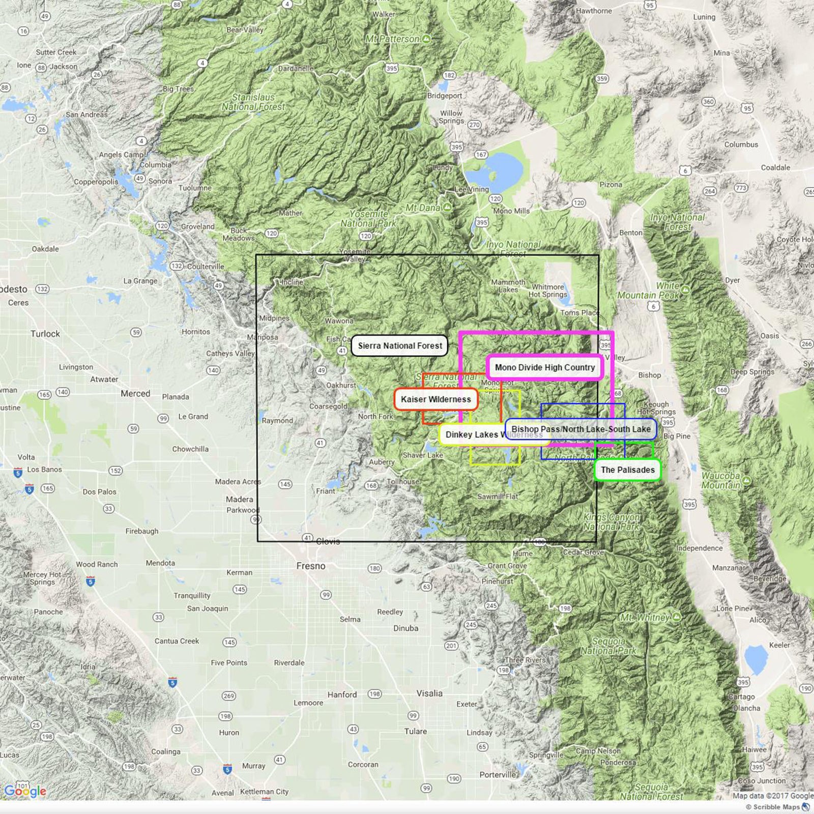 vicinity map showing this title and adjacent titles