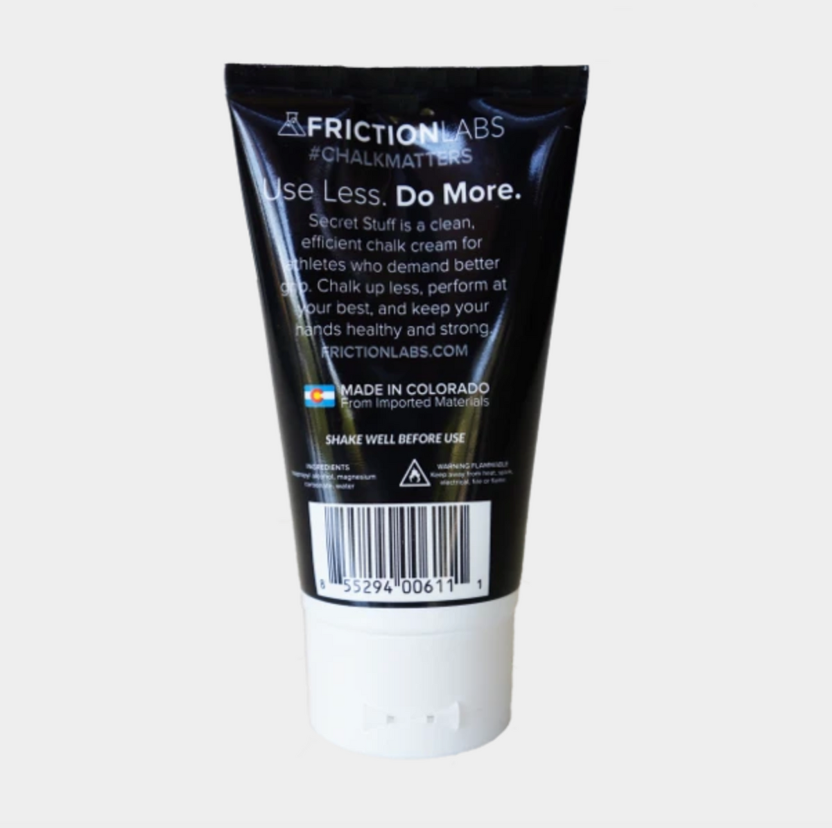 friction labs liquid chalk tube back view