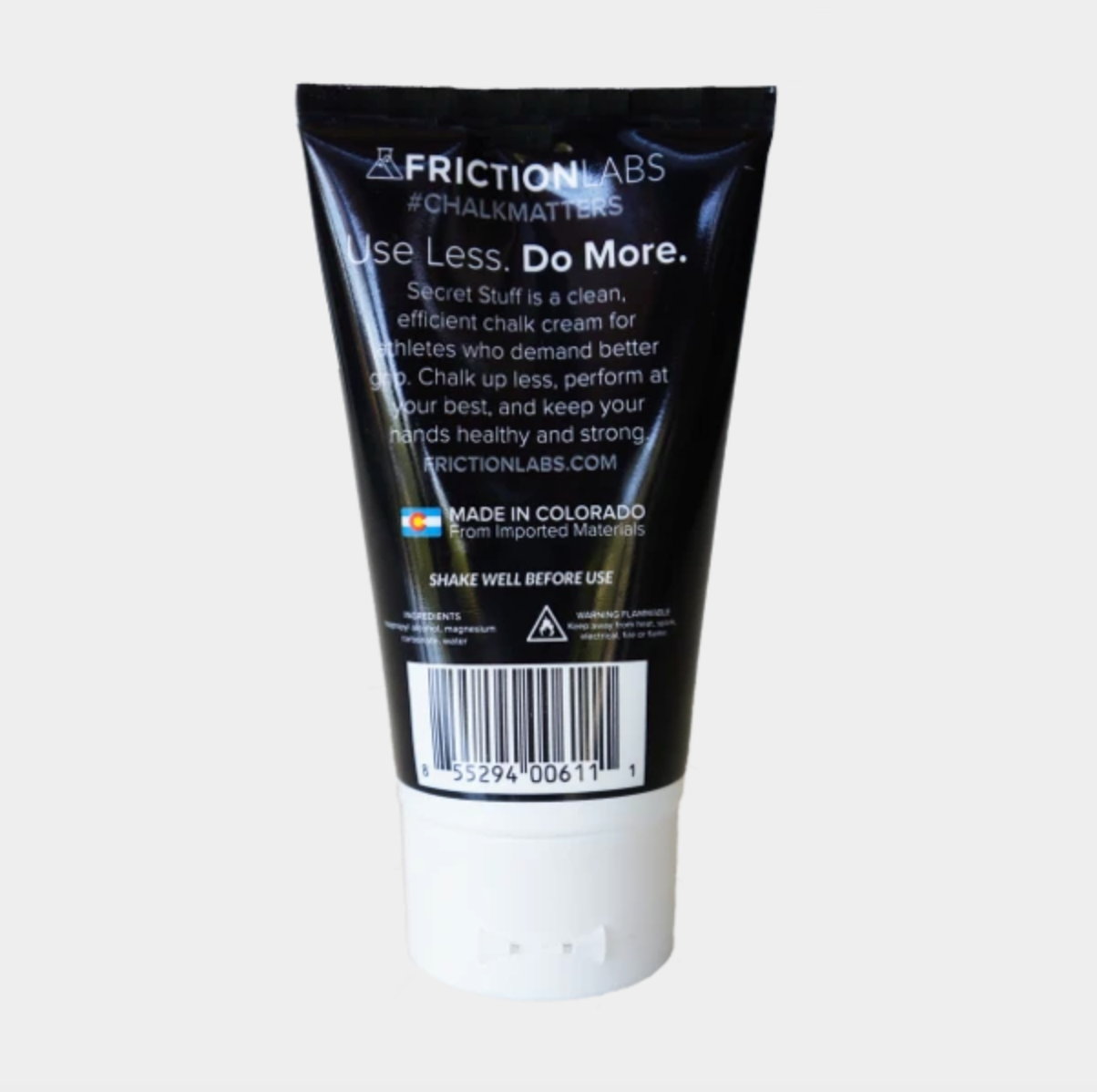 friction labs liquid chalk tube back view