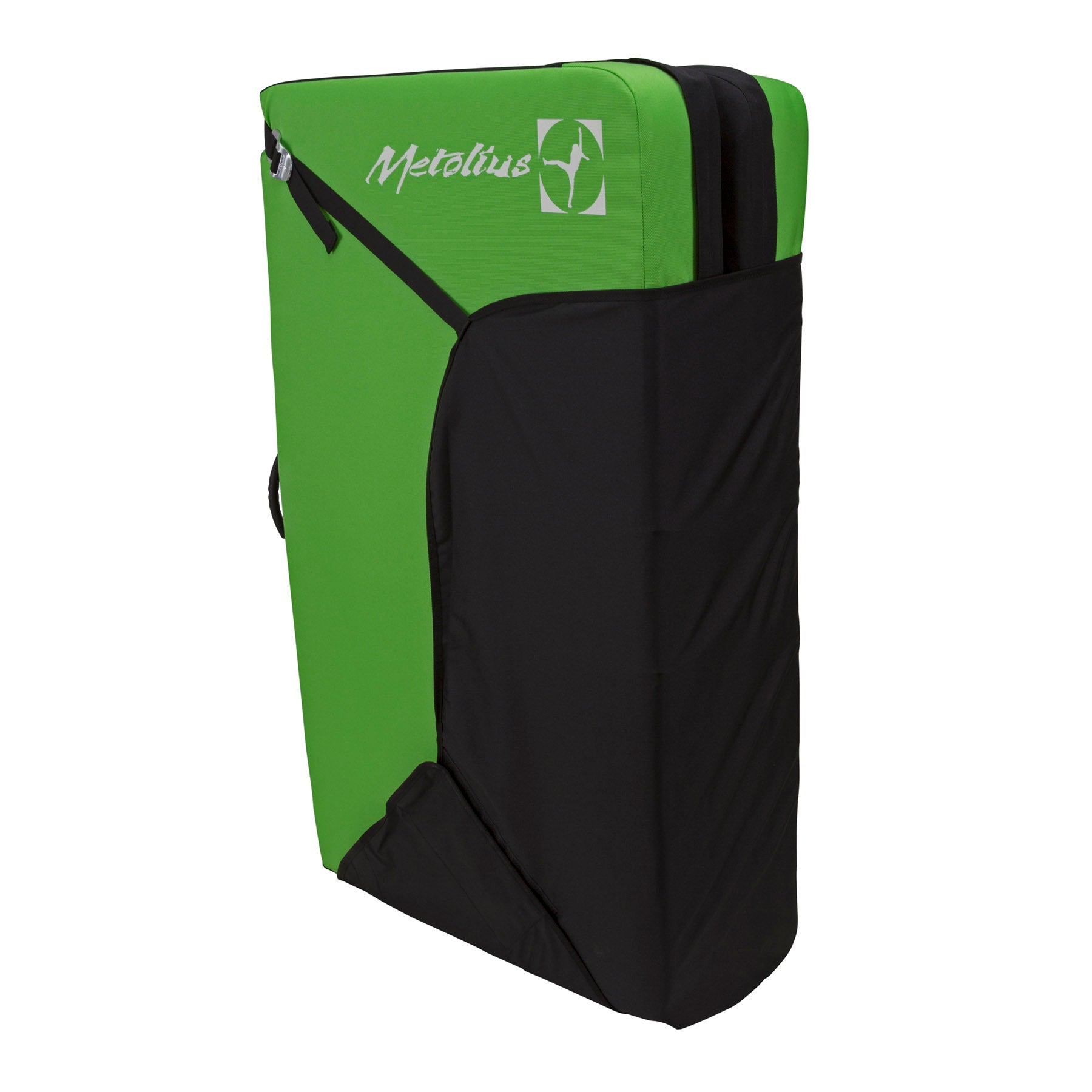 a photo of the metolius session II bouldering pad, in green, folder