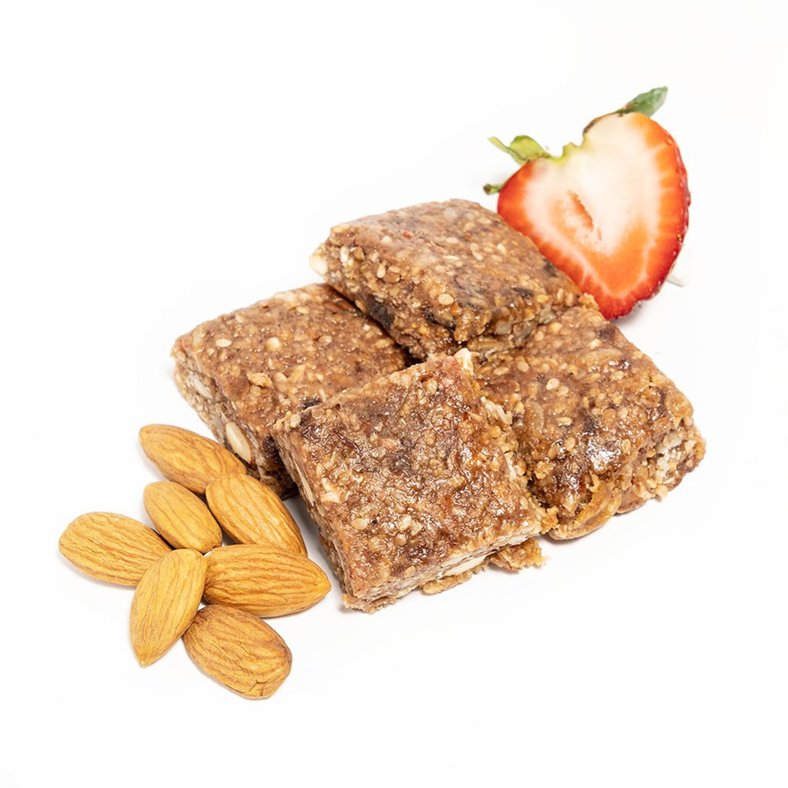 sample pieces of the superfruit slam bar along with some of its ingredients