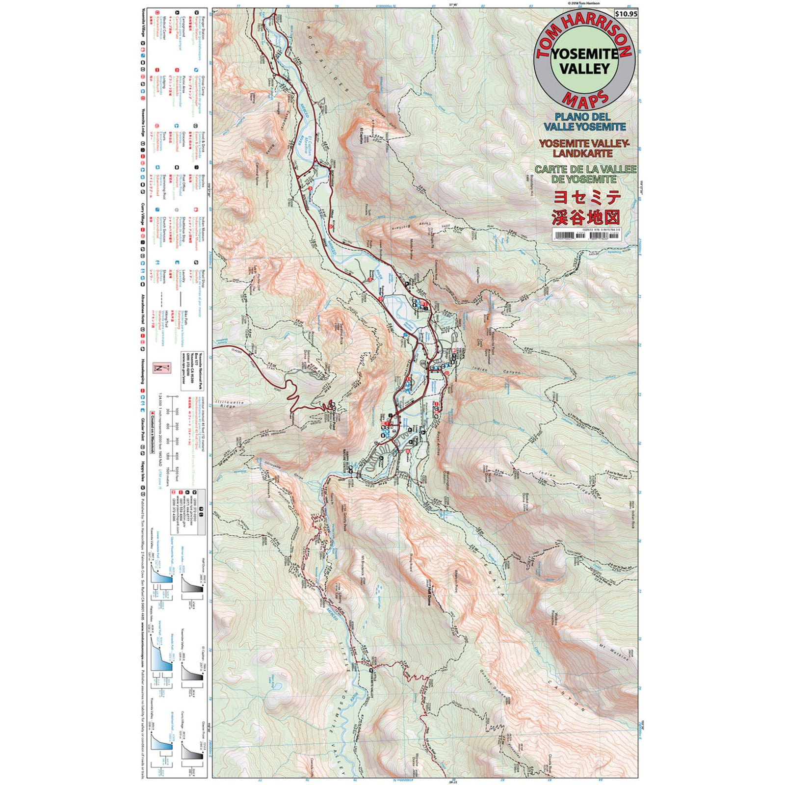 yosemite valley detail map