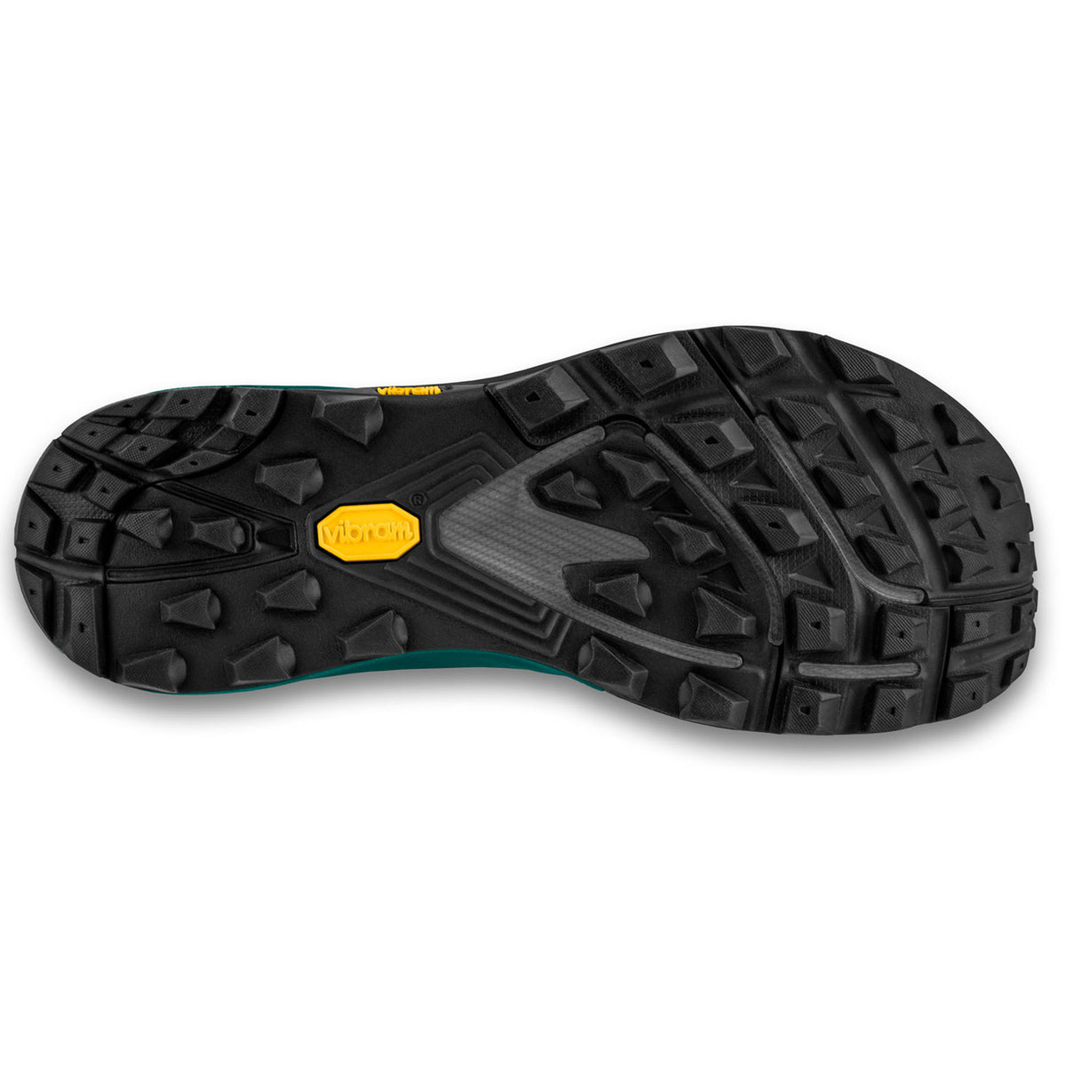 the sole view showing the aggressive vibram rubber sole of the ultraventure pro