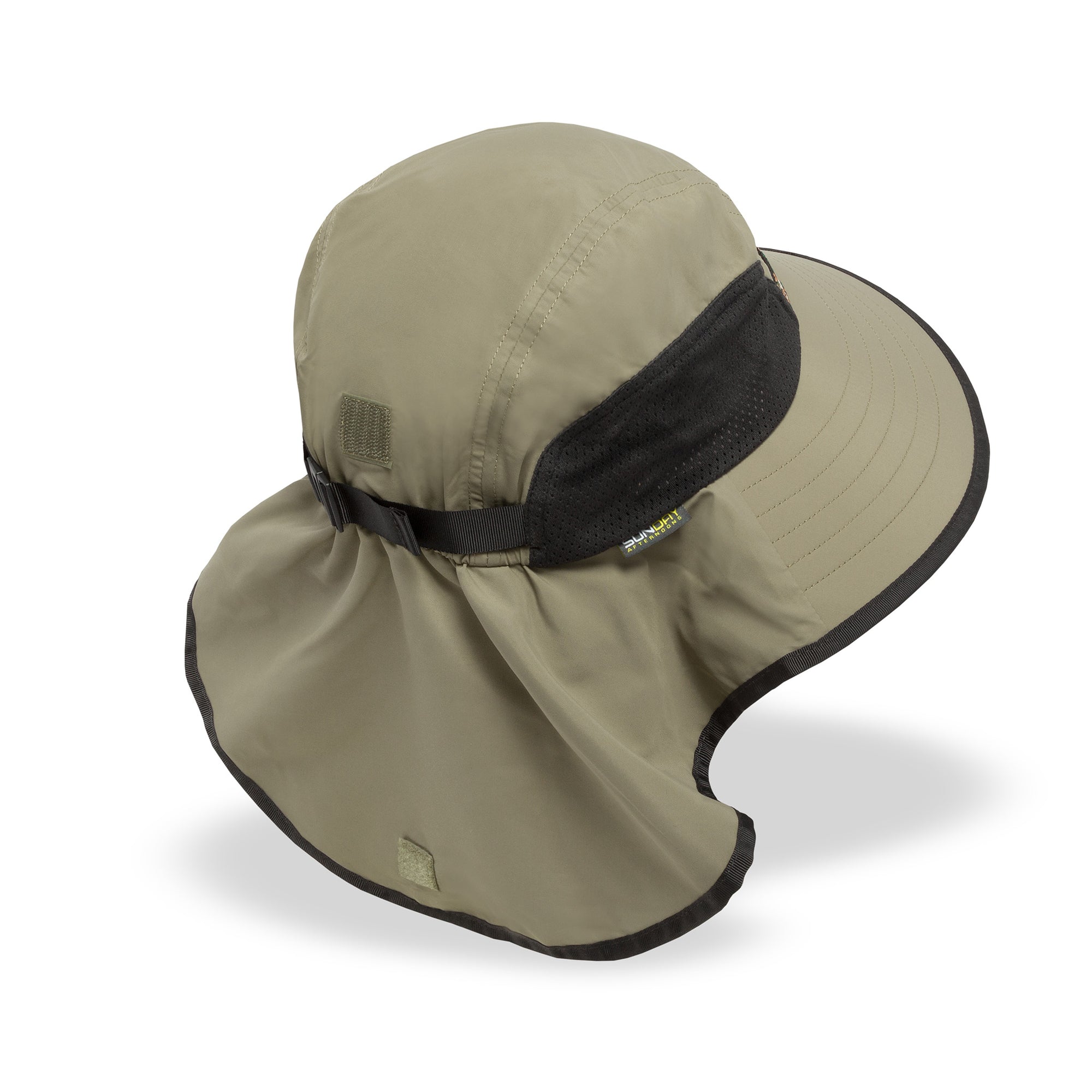a photo of a sunday afternoon adventure hat in an adult size in sand, rear view