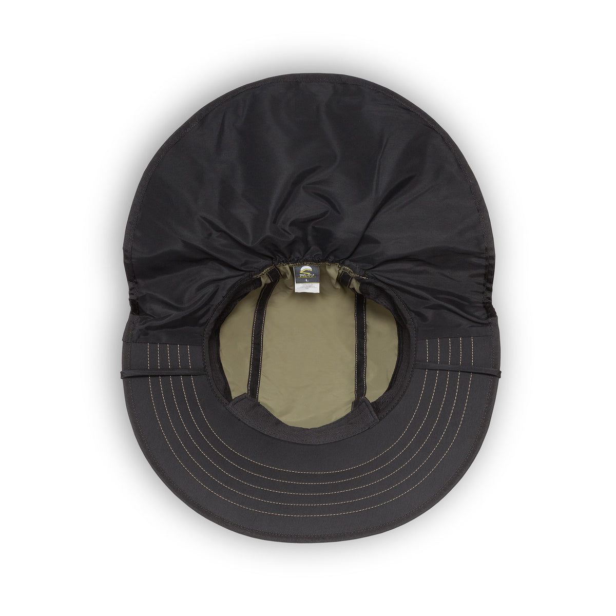 a photo of a sunday afternoon adventure hat in an adult size in sand, inside view