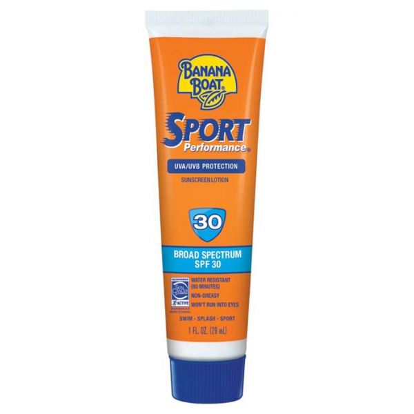 banana boat sport lotion sunscreen SPF30 1-ounce tube