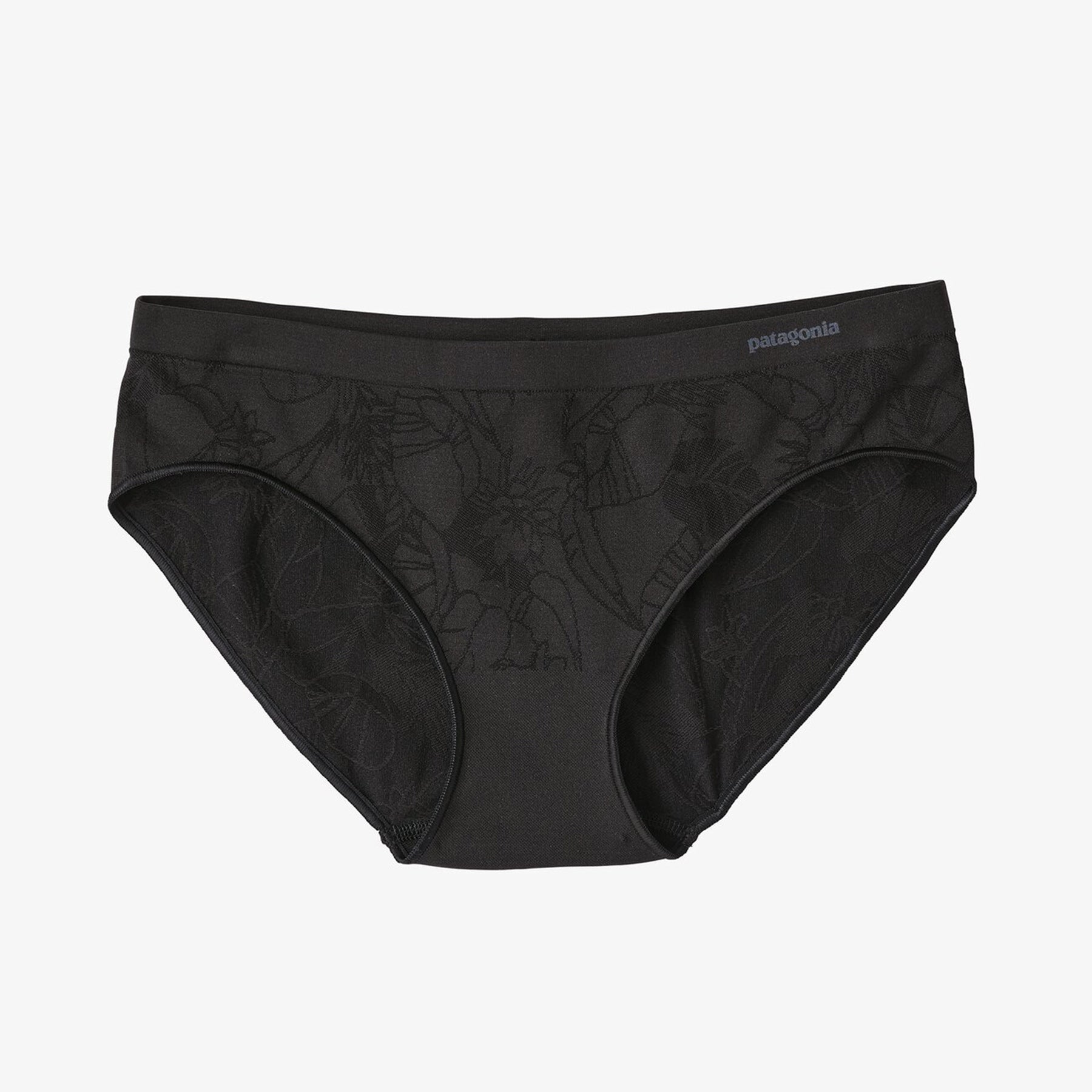 patagonia womens barely hipster underwear in valley flora jacquard black