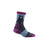 sideview of bear town light cushion women's in purple and blue with bear graphic on ankles