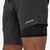patagonia mens multi trails shorts in black, detail view of the liner shorts on a model