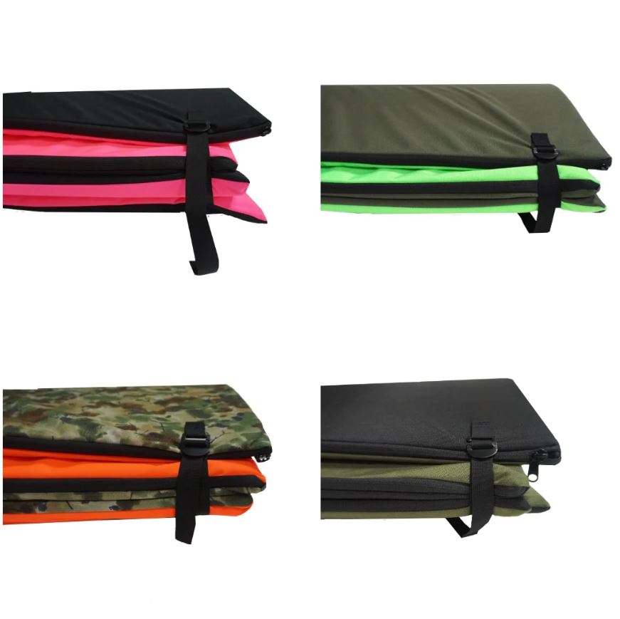 a photo of four color options of the organic blubber pad