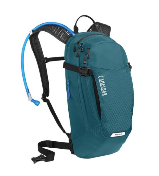 camelbak mule 12 hydration pack in moroccan blue, front view
