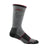 hiker boot sock full cushion sideview in color light grey with dark grey and red detail