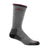 hiker boot sock cushion mens sideview in color grey with black and red detail