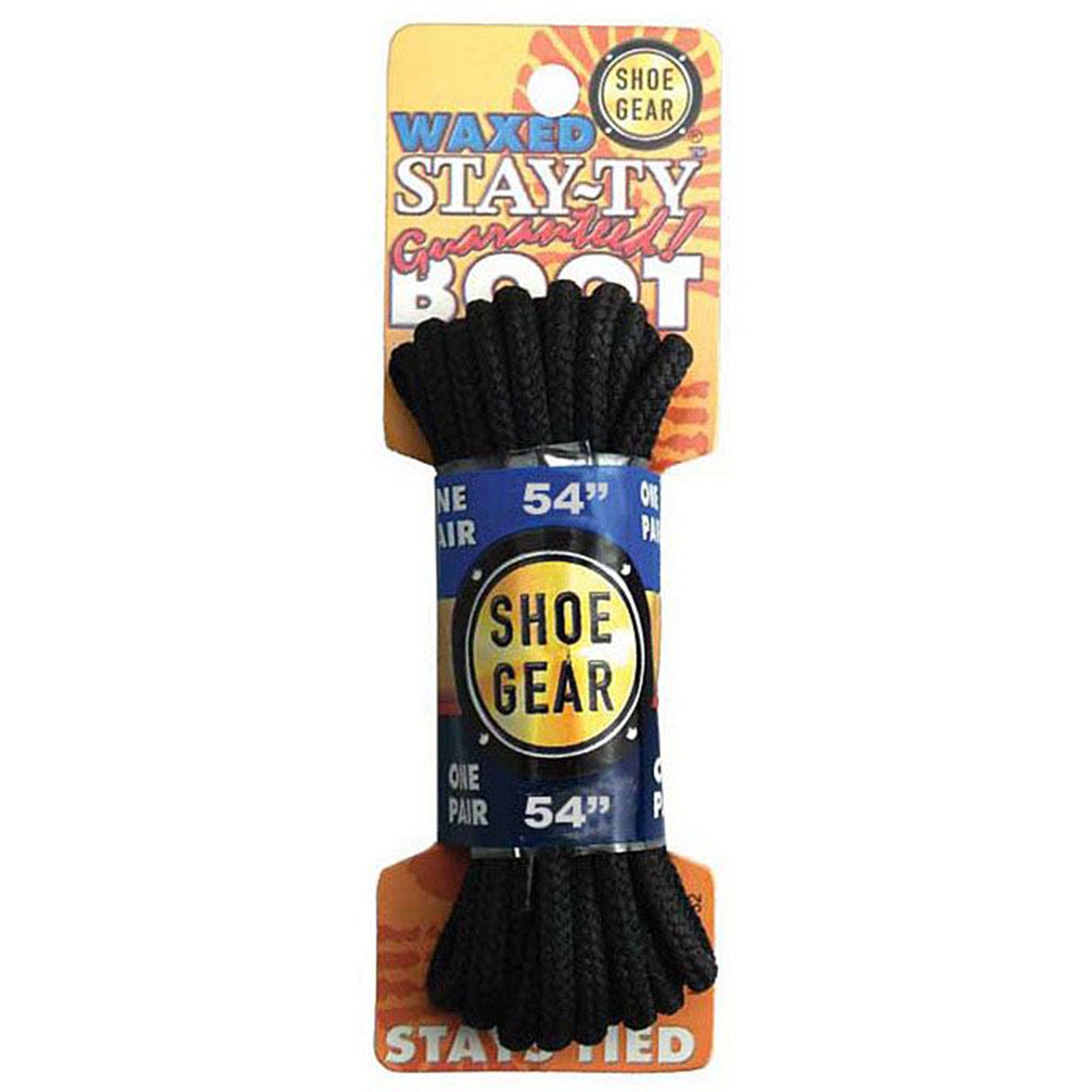 black waxed boot laces