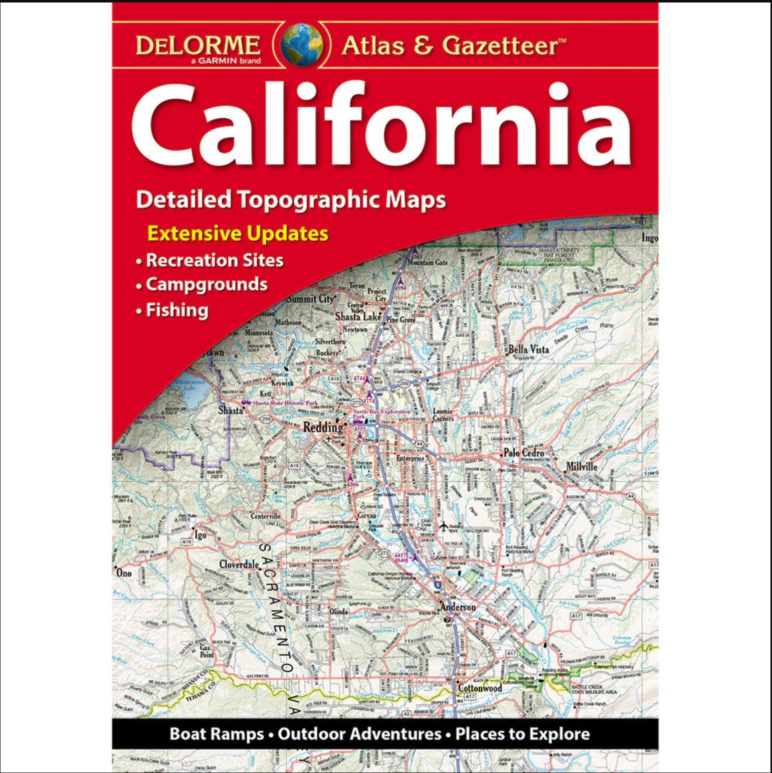 the cover of the california delorme road atlas