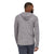 patagonia men's capilene cool daily hoody in feather grey on model, back view