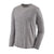 patagonia mens long sleeve capilene cool daily shirt in feather grey, front view