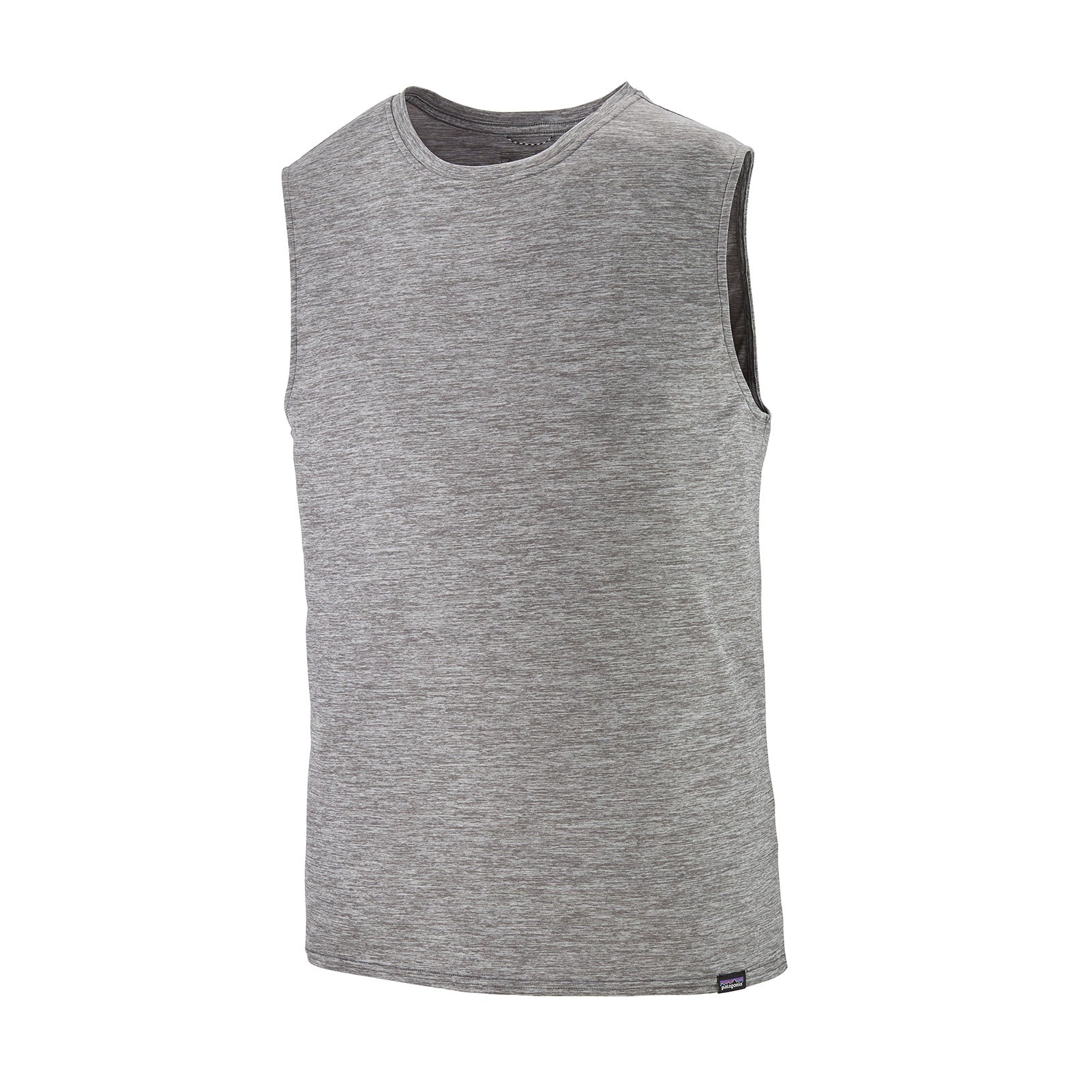 patagonia mens capilene cool daily tank in feather grey front view